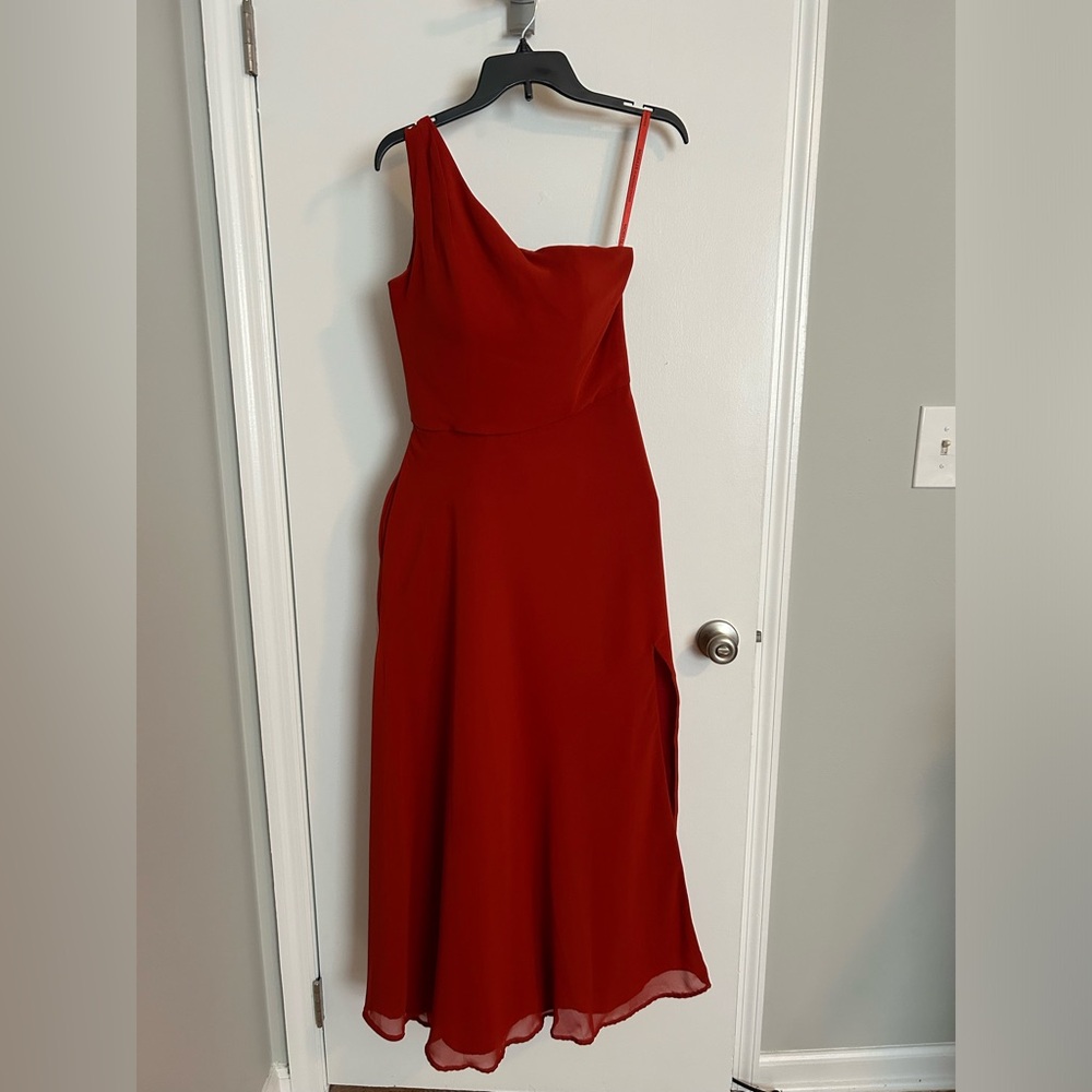 David’s Bridal Cinnamon Bridesmaid Dress
